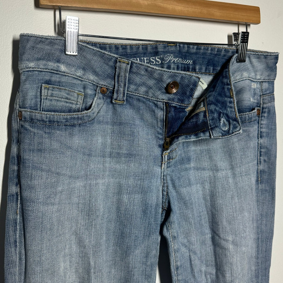 Vintage Guess Women 31 Denim Jeans Made is USA Daredevil Boot Light Cotton - Picture 12 of 13